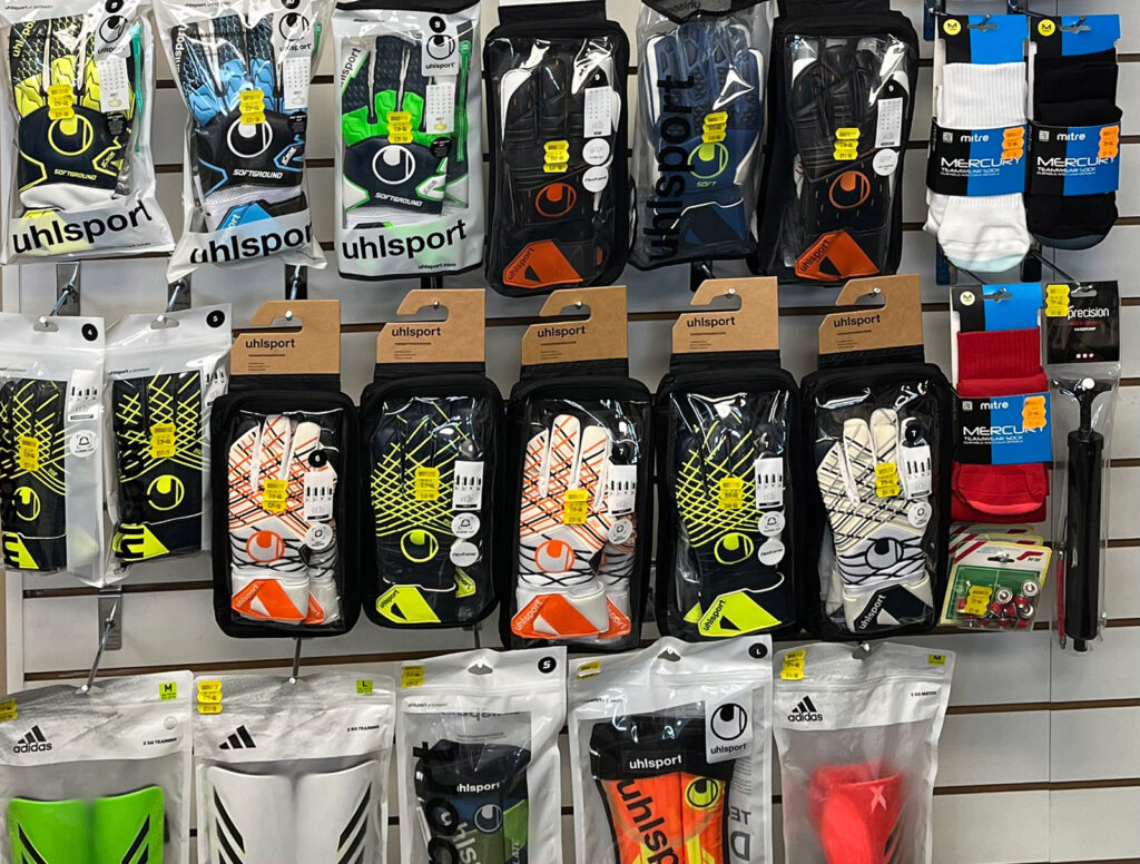 Winners sports equipment and clothing for football