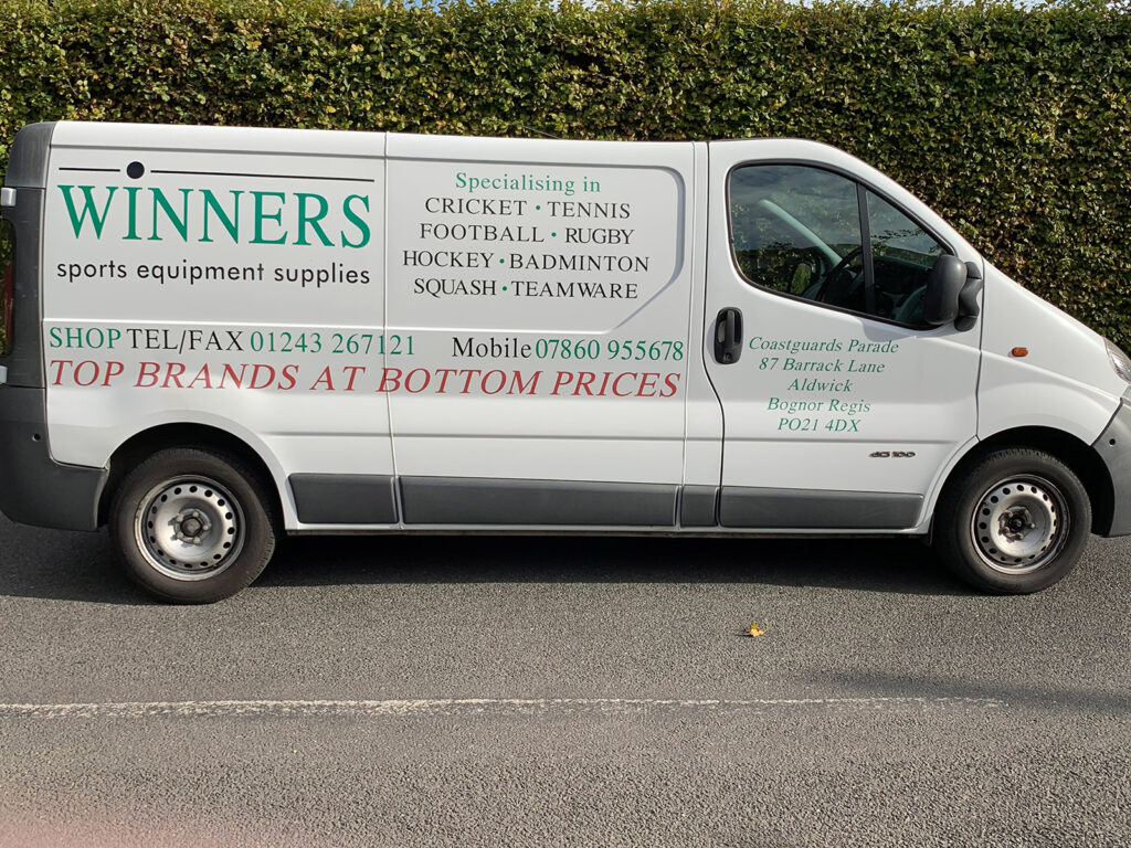 Winners Sports Equipment Supplies Van for Mobile Showroom